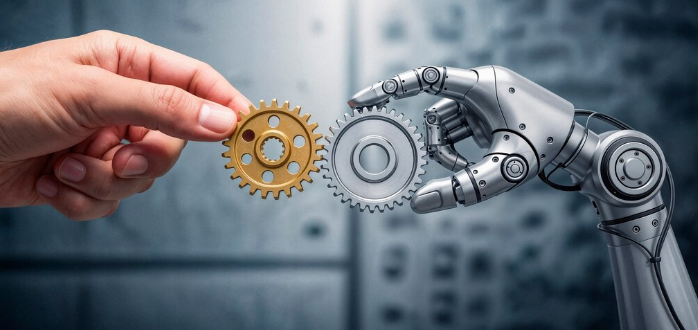 Human and robotic collaboration in manufacturing